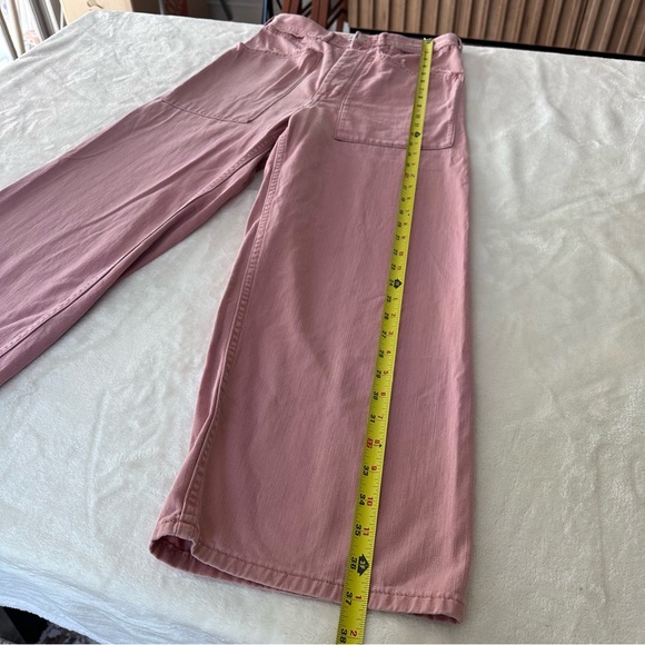 Madewell x As Ever Brancusi Pink Wide Leg High Waist Pants Size 25 - Picture 6 of 14